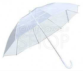 Ombrello da sposa trasparente