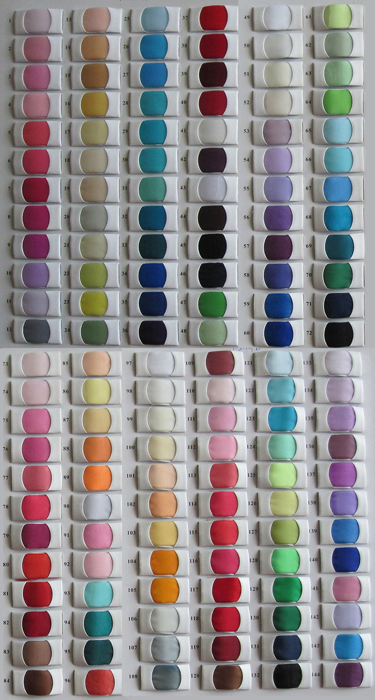 Tabella dei colori per Organza