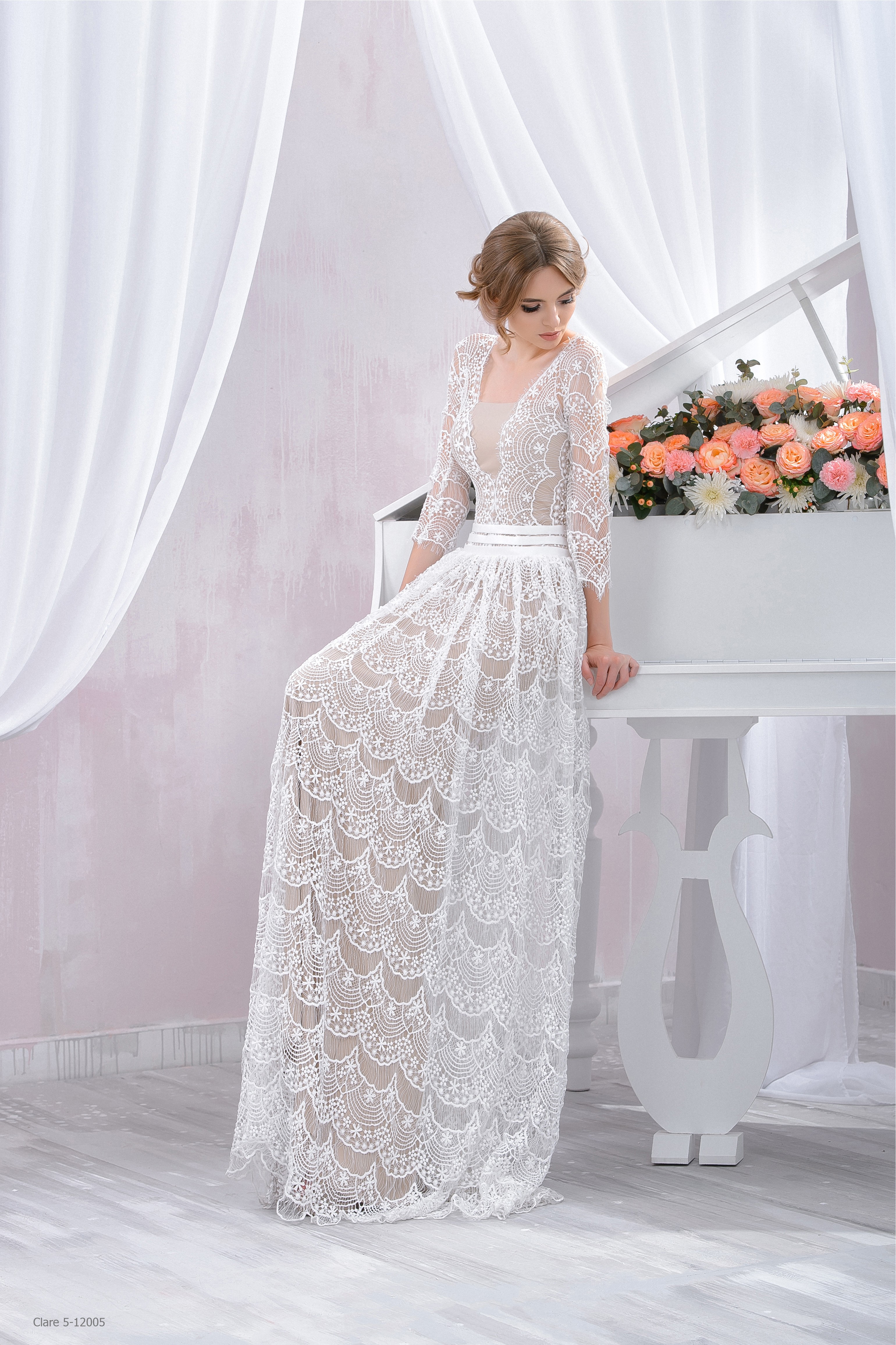 Abito Da Sposa Scivolato Mod Clorinda