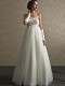 Abito da sposa stile impero con strascico staccabile Mod. Angelica